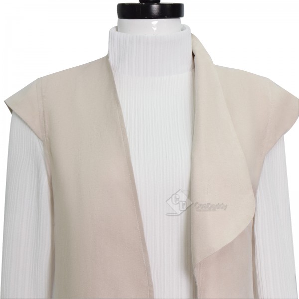 Cosdaddy Andor Mon Mothma Cosplay Costume Formal White Halloween Outfit 