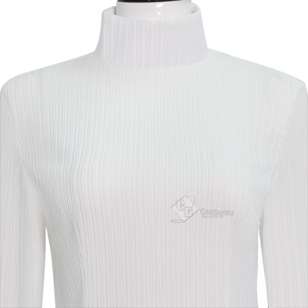 Cosdaddy Andor Mon Mothma Cosplay Costume Formal White Halloween Outfit 