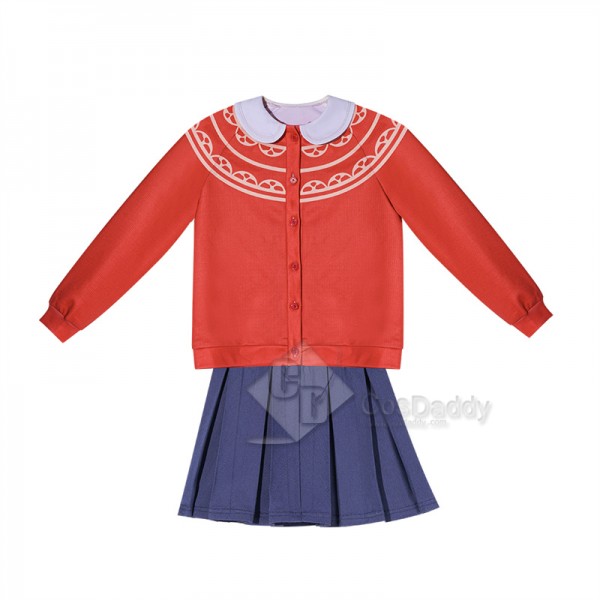 2022 Turning Red Mei Lee Cosplay Costume Children Kids Dress Suit