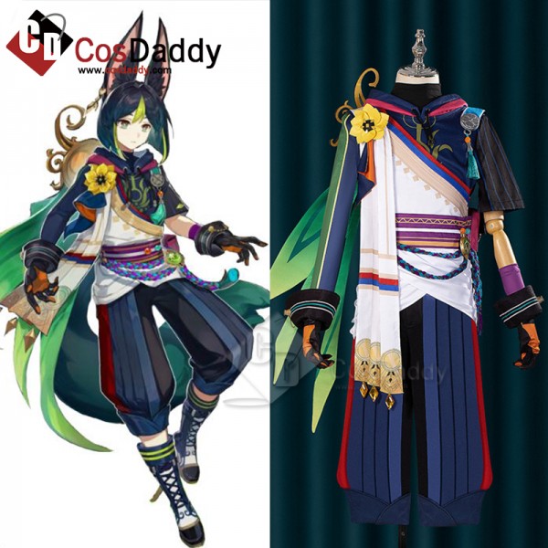 Gameplay Genshin Impact Tighnari Verdant Strider Cosplay Costumes Halloween Party Suit