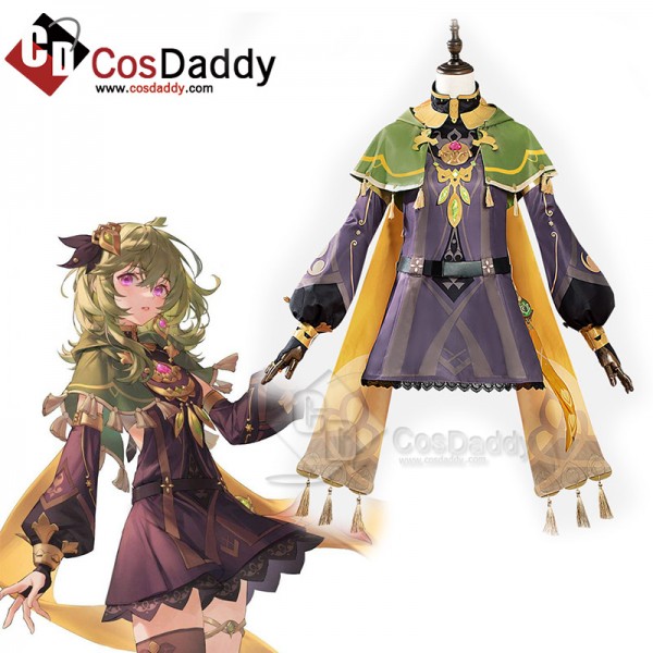 Genshin Impact Collei Cosplay Costume Gameplay NPC Dress Halloween Carnival Suit