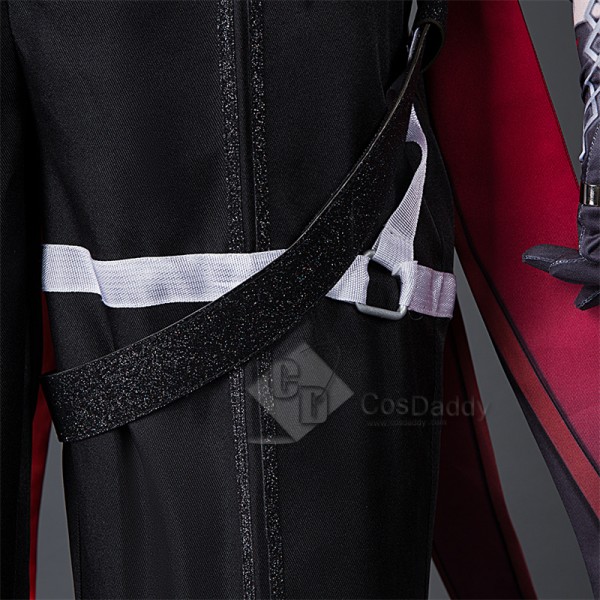 Genshin Impact Diluc Red Dead of Night Cosplay Costume Halloween Party Suit