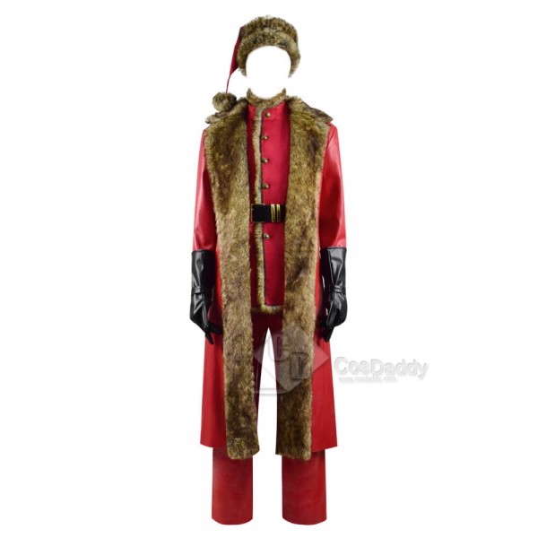 The Christmas Chronicles Santa Claus Red Shearling Coat Outfit Deluxe Version Cosplay Costume For Sale