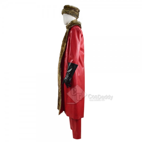 The Christmas Chronicles Santa Claus Red Shearling Coat Outfit Deluxe Version Cosplay Costume For Sale