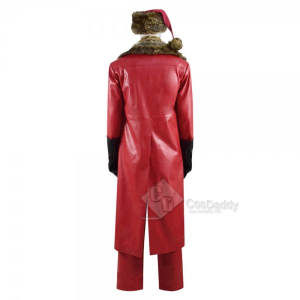 The Christmas Chronicles Santa Claus Red Shearling Coat Outfit Deluxe Version Cosplay Costume For Sale