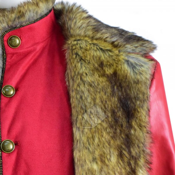 The Christmas Chronicles Santa Claus Red Shearling Coat Outfit Deluxe Version Cosplay Costume For Sale
