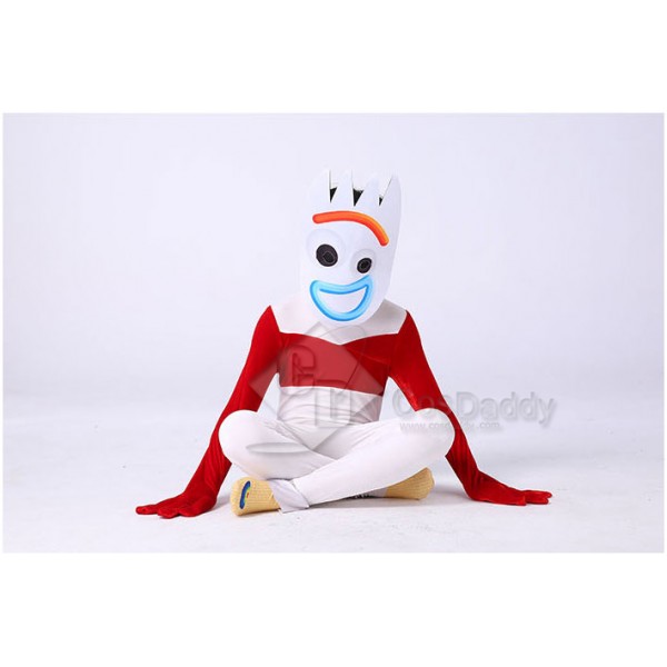 Disney Toy Story 4 Forky Costume Jumpsuit For Kids Halloween Party Cosplay