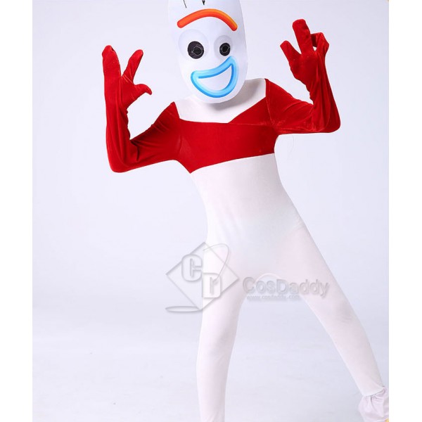 Disney Toy Story 4 Forky Costume Jumpsuit For Kids Halloween Party Cosplay