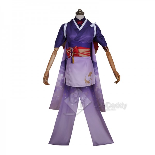 Genshin Impact Raiden Shogun Baal Cosplay Costume Gameplay Dress Purple Kimono Ying Version