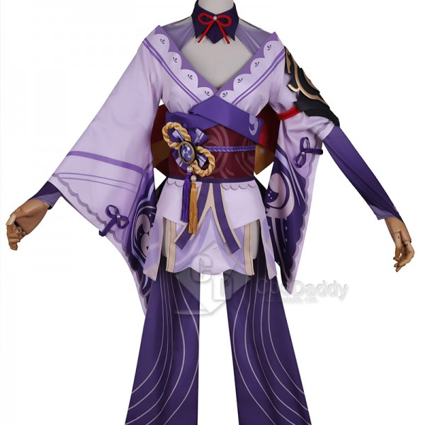 Genshin Impact Raiden Shogun Electro Archon Baal Cosplay Costume Sexy Women Kimono Purple Dress