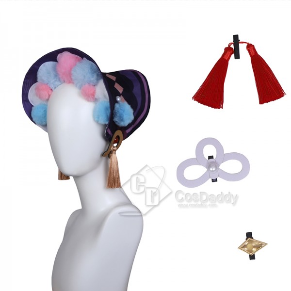 Game Genshin Impact Yunjin Cosplay Costume Gameplay Character Dress With Hat