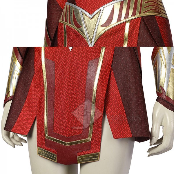 Shazam! Fury Of The Gods Mary Marvel Lady Shazam Cosplay Costume Supergirl Jumpsuit With Shoes