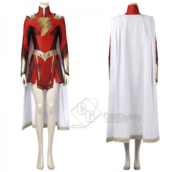 Shazam! Fury Of The Gods Mary Marvel Lady Shazam Cosplay Costume Supergirl Jumpsuit With Shoes