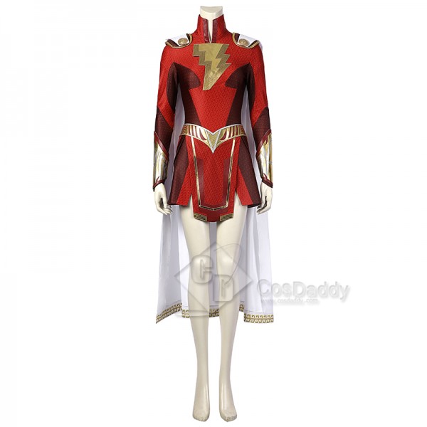 Shazam! Fury Of The Gods Mary Marvel Lady Shazam Cosplay Costume Supergirl Jumpsuit With Shoes