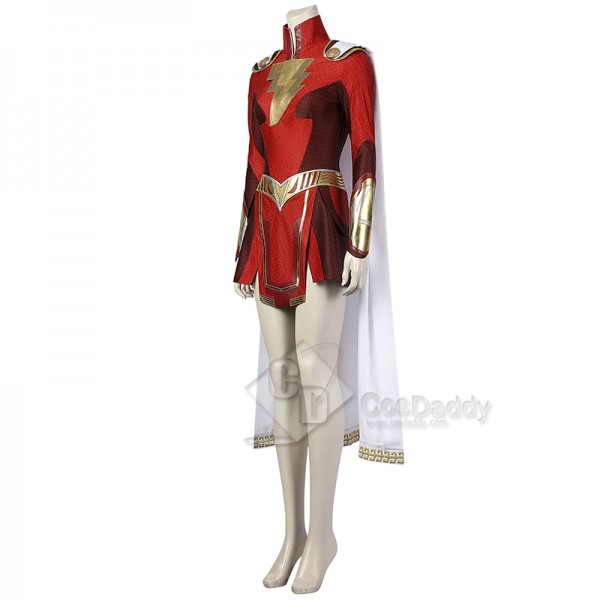 Shazam! Fury Of The Gods Mary Marvel Lady Shazam Cosplay Costume Supergirl Jumpsuit With Shoes