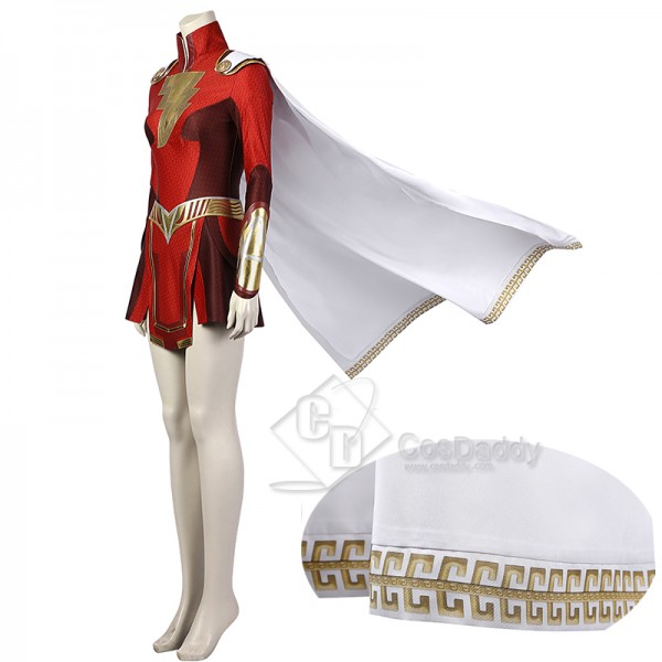 Shazam! Fury Of The Gods Mary Marvel Lady Shazam Cosplay Costume Supergirl Jumpsuit With Shoes