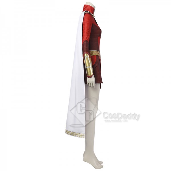 Shazam! Fury Of The Gods Mary Marvel Lady Shazam Cosplay Costume Supergirl Jumpsuit With Shoes