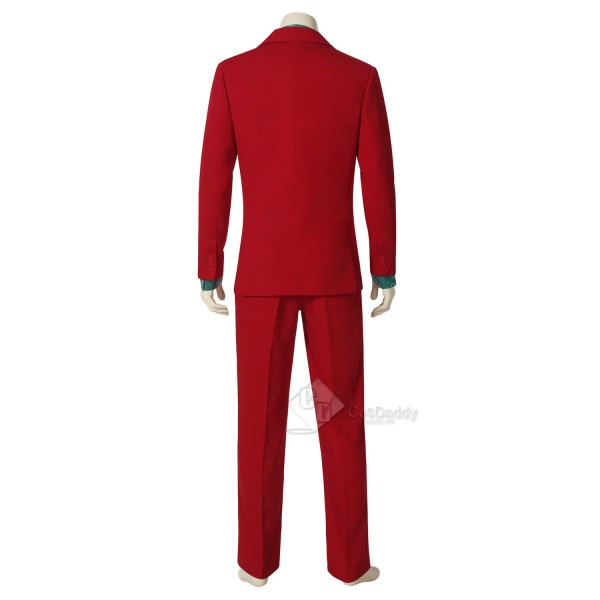 Men The Joker Clown Red Suit Outfit Cosplay Costume Halloween 2019