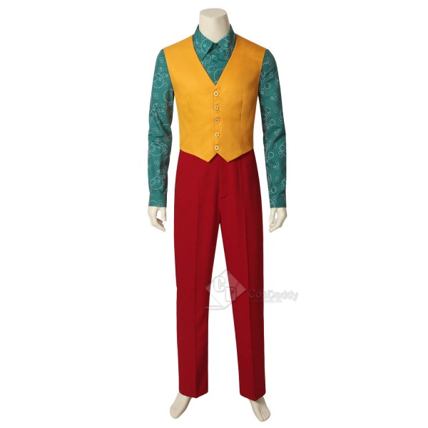 Men The Joker Clown Red Suit Outfit Cosplay Costume Halloween 2019