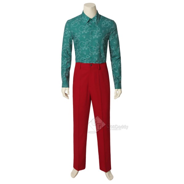 Men The Joker Clown Red Suit Outfit Cosplay Costume Halloween 2019