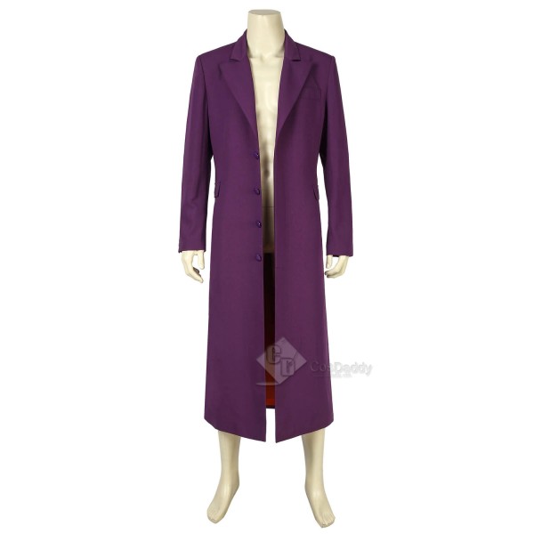 The Dark Knight Batman Joker Clown Purple Coat Cosplay Costume Halloween