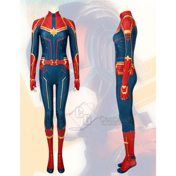 Captain Marvel Superhero Carol Danvers Marvel Costume Women Bodysuit Jumpsuit Cosplay