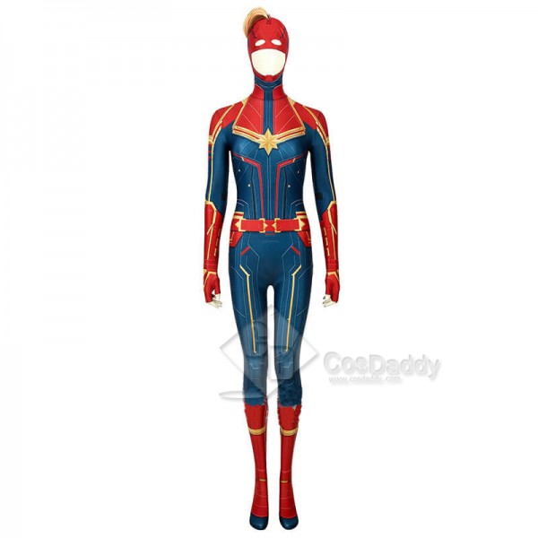 Captain Marvel Superhero Carol Danvers Marvel Costume Women Bodysuit Jumpsuit Cosplay