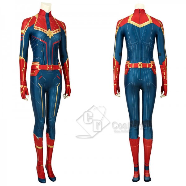 Captain Marvel Superhero Carol Danvers Marvel Costume Women Bodysuit Jumpsuit Cosplay