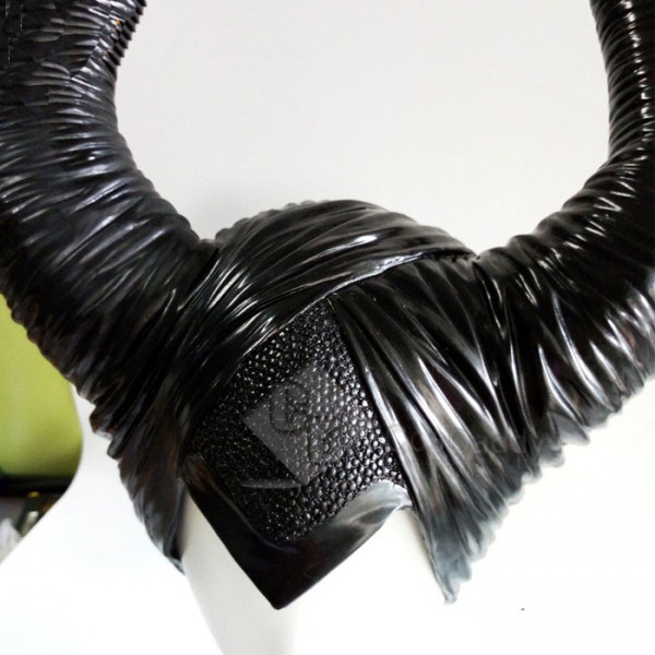 Maleficent Mistress of Evil Witch Horns Hat Headwear Halloween Black Mask Props