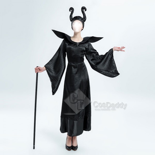 Women's Sexy Maleficent Witch Queen Black Christen...