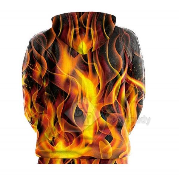 Mens 3D Dragon Ball Red Fire Super Saiyan God Son Goku Printed Hoodie Sweatshirt