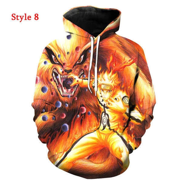 Anime Naruto Sweatshirts Hoodies 3D Printed Casual Pullover Coat