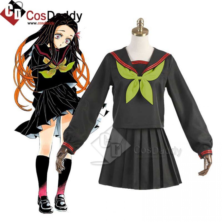 Demon Slayer Kimetsu No Yaiba Nezuko Kamado School Uniforms Dress Demon Slayer Kimetsu No Yaiba Nezuko Kamado School Uniforms Dress