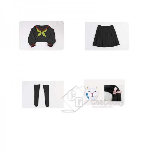 Demon Slayer Kimetsu No Yaiba Nezuko Kamado School Uniforms Dress Cosplay Costume