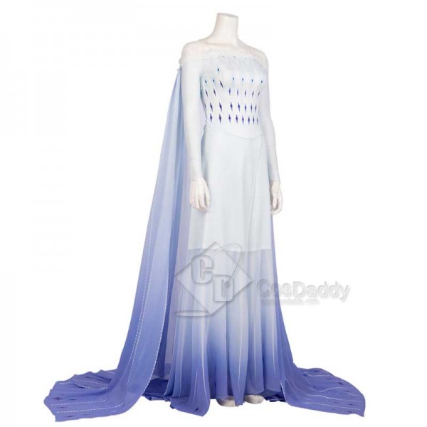 Disney Frozen 2 Elsa Costume White Dress Cosplay for Adults CosDaddy