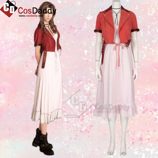 Final Fantasy VII Remake FF7 Cosplay Aerith Gainsborough Costume Dress