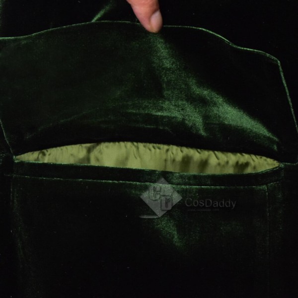 Best Doctor Who Dr Eighth 8th Velvet Dark Green Coat Cosplay Costume