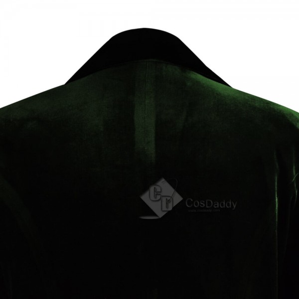 Best Doctor Who Dr Eighth 8th Velvet Dark Green Coat Cosplay Costume