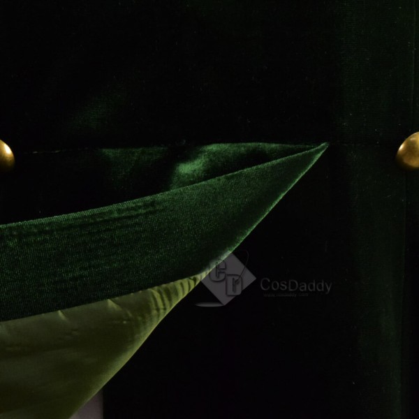 Best Doctor Who Dr Eighth 8th Velvet Dark Green Coat Cosplay Costume