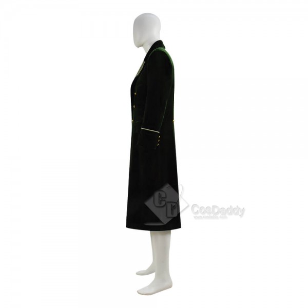 Best Doctor Who Dr Eighth 8th Velvet Dark Green Coat Cosplay Costume