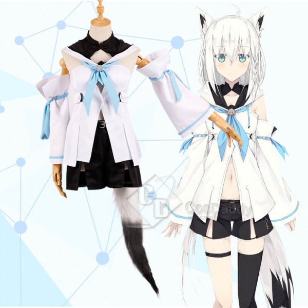 Best YouTuber Vtuber Shirakami Fubuki Cospaly Costume Guide