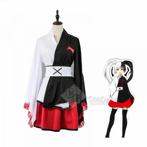 CosDaddy Danganronpa Monokuma Black White Bear Women Kimono Cosplay Costume