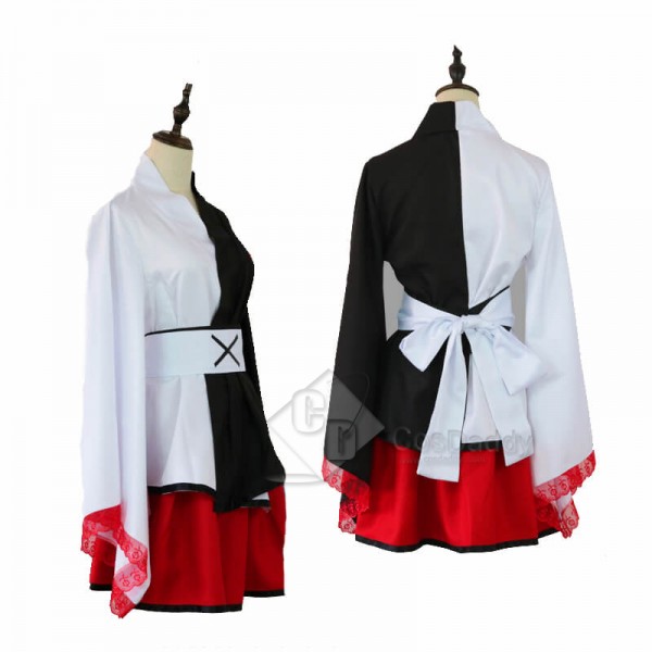 CosDaddy Danganronpa Monokuma Black White Bear Women Kimono Cosplay Costume