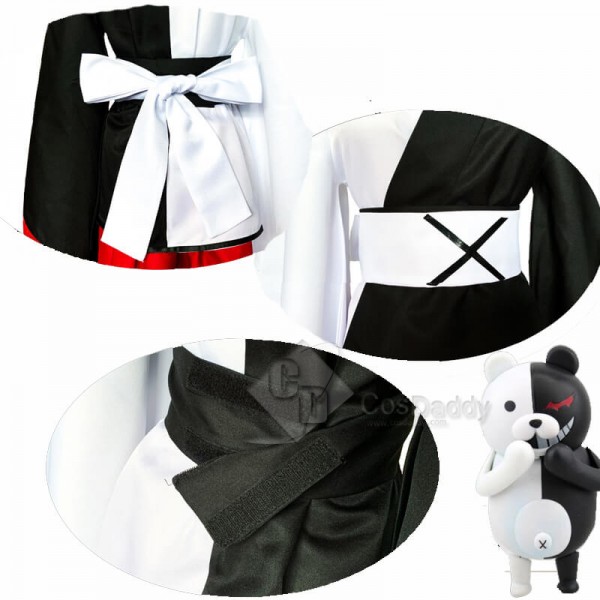 CosDaddy Danganronpa Monokuma Black White Bear Women Kimono Cosplay Costume