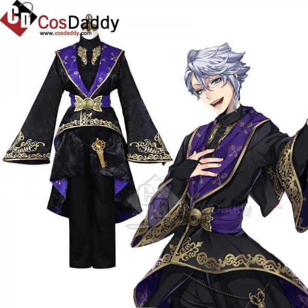 Adults Kids Disney Twisted Wonderland Azul Ashengrotto Geremonial Robes Full Set Outfit Cosplay Costume 