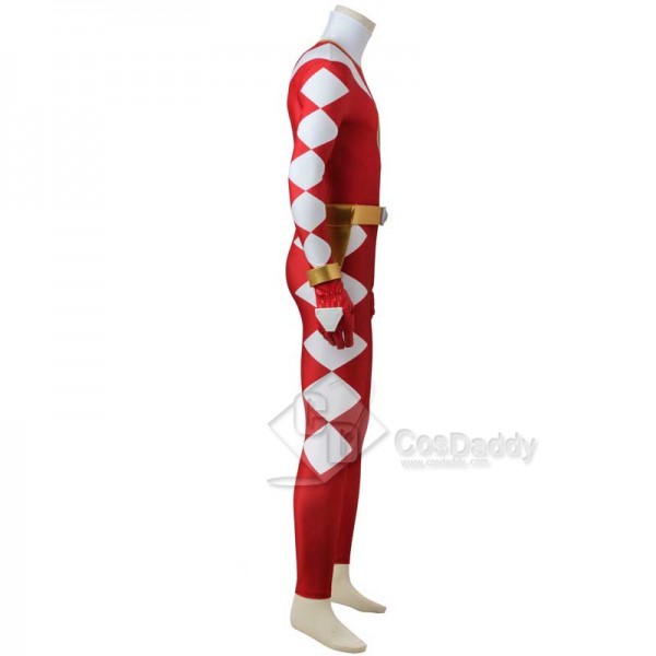 Power Rangers Dino Thunder Red Dino Ranger Zentai Bodysuit Boots Cosplay Costume