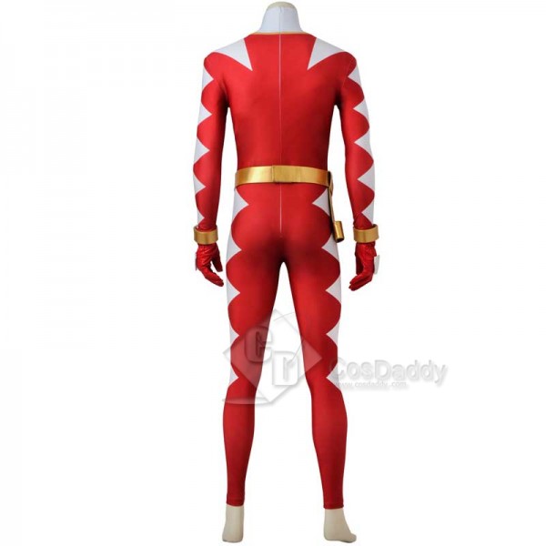 Power Rangers Dino Thunder Red Dino Ranger Zentai Bodysuit Boots Cosplay Costume