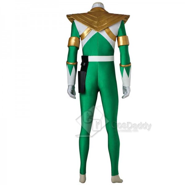 Mighty Morphin Power Rangers Green Ranger Zentail Jumpsuit Bodysuit Boots Cosplay Costume