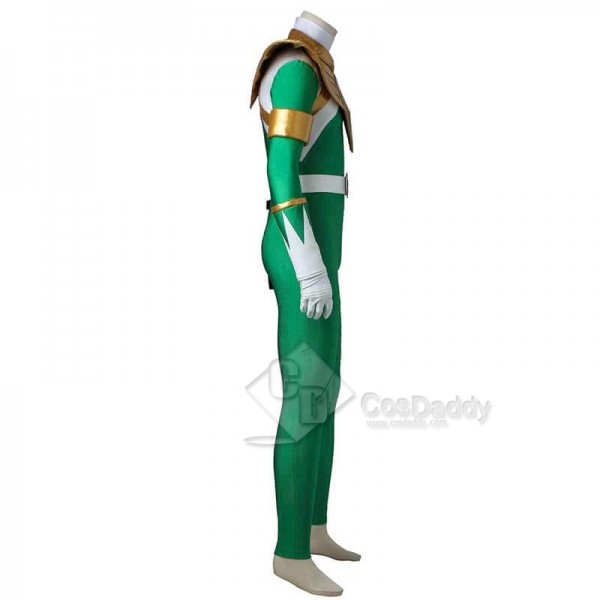 Mighty Morphin Power Rangers Green Ranger Zentail Jumpsuit Bodysuit Boots Cosplay Costume