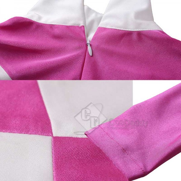 Adults Mighty Morphin Power Rangers Costume Pink Ranger Jumpsuit Zentai Bodysuit Boots Cosplay Costume